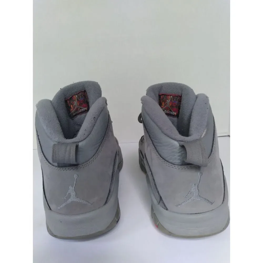 Jordan 10 Retro Sneakers Gray Leather High Top Shoes‎ Casual Comfy